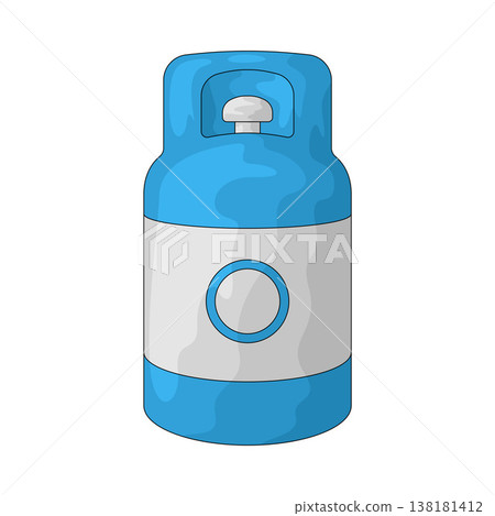 Illustration of gas cylinder Illustration of gas cylinder 138181412