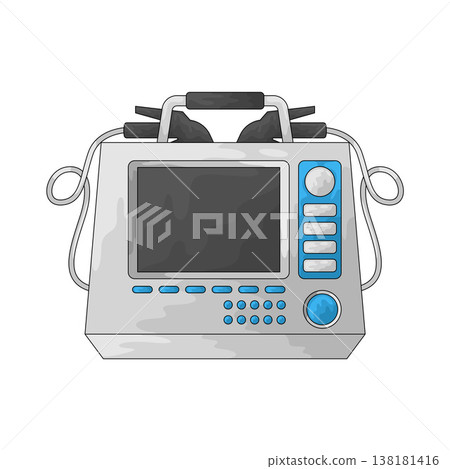 Illustration of defibrillator Illustration of defibrillator 138181416