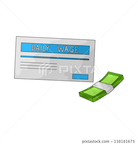 Illustration of Daily Wage Illustration of Daily Wage 138181673