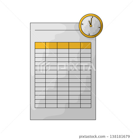 Illustration of Timesheet Illustration of Timesheet 138181679