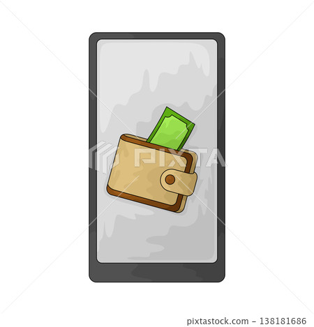 Illustration of Digital Wallet Illustration of Digital Wallet 138181686