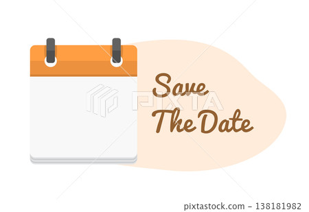 Save The Date Calendar Illustration Save The Date Calendar Illustration 138181982