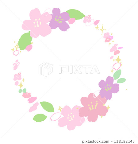 櫻花花環框架 櫻花花環框架 138182143