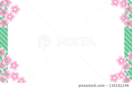 櫻花壁紙和相框。 138182246