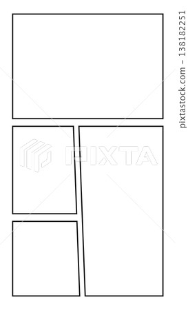 Vertical manga panel layout for smartphones (4K UHD 3840×2160, aspect ratio 16:9) 138182251