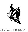 Black Butterfly Icon, black silhouette of a butterfly on a vector illustration plain white background, butterfly, silhouette, black and white, insect, nature, wings, graphic design, logo, branding, v 138182555