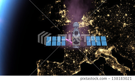 衛星和地球 衛星和地球 138183021