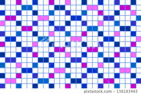 Geometric pattern, square, white background, blue, pink Geometric pattern, square, white background, blue, pink 138183493