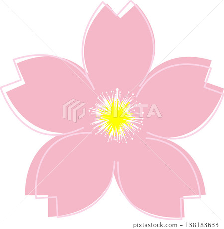 Decorative cherry blossom illustration material, easy to use for spring designs. Decorative cherry blossom illustration material, easy to use for spring designs. 138183633