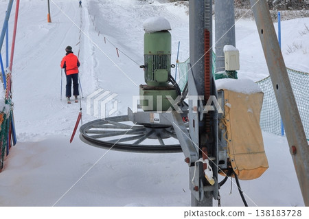 Yakushiyama Ski Resort Rope Tow Lift Yakushiyama Ski Resort Rope Tow Lift 138183728