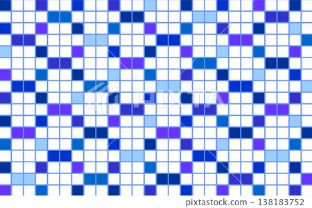 Geometric pattern, square, white background, blue, purple 138183752