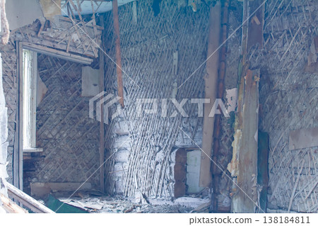 Ruins of a house in the mountains is a symbol of desolation 138184811
