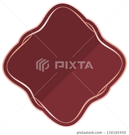 Luxurious frame in burgundy and rose gold. Luxurious frame in burgundy and rose gold. 138185450