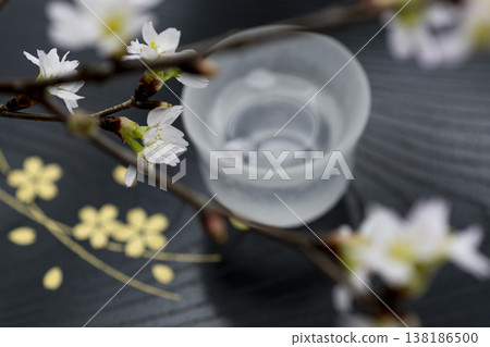 Cherry blossoms and sake for hanami (cherry blossom viewing) Cherry blossoms and sake for hanami (cherry blossom viewing) 138186500