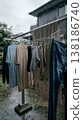Laundry gets soaked in a sudden downpour 138186740