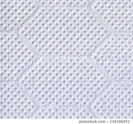 [Ultra-high resolution scan] Texture and dot pattern of embossed white kitchen paper (2400dpi) 138186852
