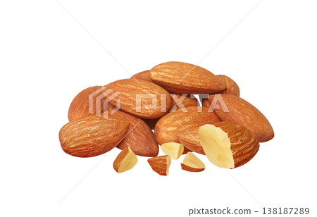 Realistic illustration of an almond Realistic illustration of an almond 138187289