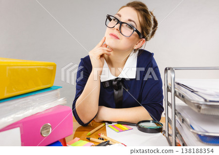 Happy business woman in office Happy business woman in office 138188354