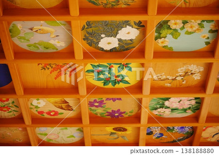 京都正壽院-客殿天花板上的心型窗壁畫 京都正壽院-客殿天花板上的心型窗壁畫 138188880
