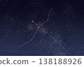 A realistic starry sky background featuring the constellation Cygnus and its constellation lines. 138188926