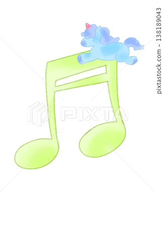 帶有獨角獸的音符 帶有獨角獸的音符 138189043
