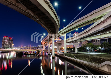 Night view - Tokyo, Ariake Junction, Part 1 Night view - Tokyo, Ariake Junction, Part 1 138189974