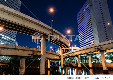 Night view - Tokyo, Hamasakibashi Junction - Part 3 Night view - Tokyo, Hamasakibashi Junction - Part 3 138190392