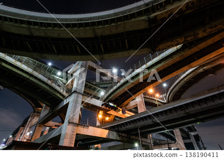 Night view - Osaka, Kitako Junction, 9 138190411