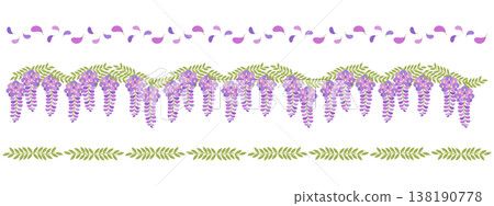 Set of 3 wisteria flower designs Set of 3 wisteria flower designs 138190778