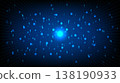 Abstract blue background of digital binary data flowing through a high speed fiber optic network 138190933