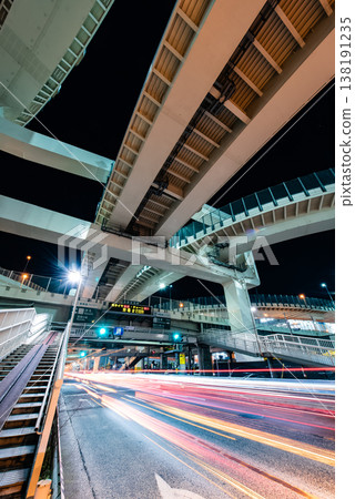 Night view - Yokohama, Namamugi Junction, 9 Night view - Yokohama, Namamugi Junction, 9 138191235