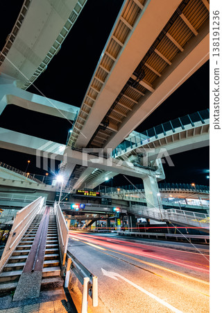 Night view - Yokohama, Namamugi Junction, 10 - Night view - Yokohama, Namamugi Junction, 10 - 138191236