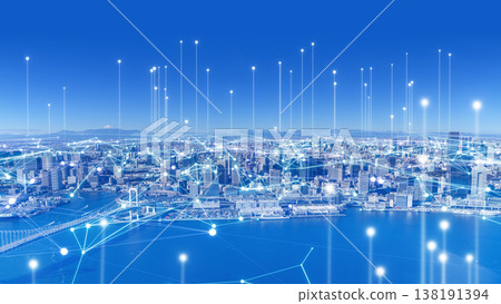 The Tokyo skyline and the sea as seen on a clear day. The Tokyo skyline and the sea as seen on a clear day. 138191394