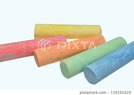 School colored chalks. 138191829