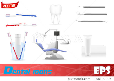 set dental icons vector illustration set dental icons vector illustration 138192006