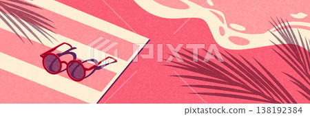 Flat design summer banner set with beach, travel and outdoor scenes. Flat design summer banner set with beach, travel and outdoor scenes. 138192384