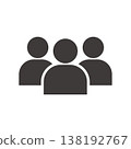 3 people, multiple people, icons, pictograms 138192767
