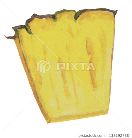 Pineapple Juice Watercolor Fresh Tropical Fruit Drink 138192788