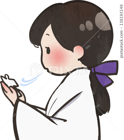 使用紙人偶(人形)進行大淨化儀式的向量插圖 | 驅邪淨身步驟說明及神道儀式講解材料(透明背景) 使用紙人偶(人形)進行大淨化儀式的向量插圖 | 驅邪淨身步驟說明及神道儀式講解材料(透明背景) 138193149