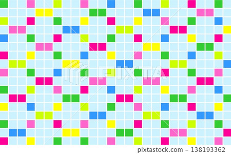 Geometric patterns, squares, light blue, pink, green Geometric patterns, squares, light blue, pink, green 138193362