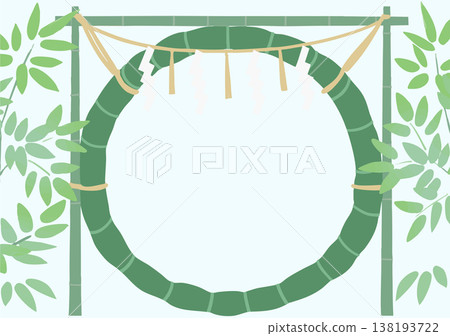 Great Purification Ritual Chino-wa Frame (A4/A3) Japanese Style Circular Frame | Summer Purification Ritual Background Material Great Purification Ritual Chino-wa Frame (A4/A3) Japanese Style Circular Frame | Summer Purification Ritual Background Material 138193722