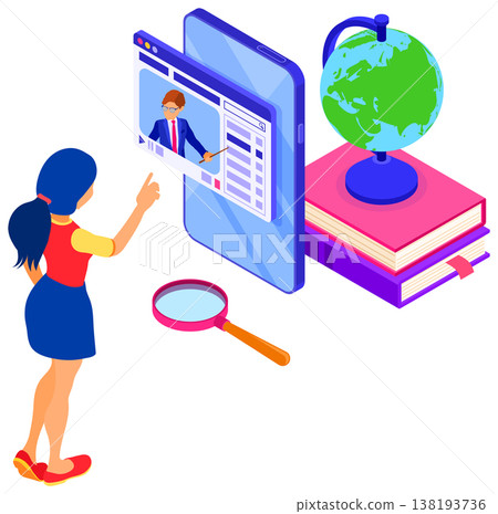 Online distance education from home 138193736