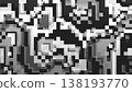 Black and White Pixel Sorting Glitch with Digital Noise Distortion 138193770