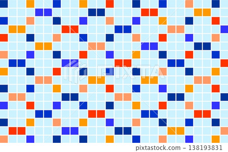 Geometric pattern, square, light blue, orange Geometric pattern, square, light blue, orange 138193831