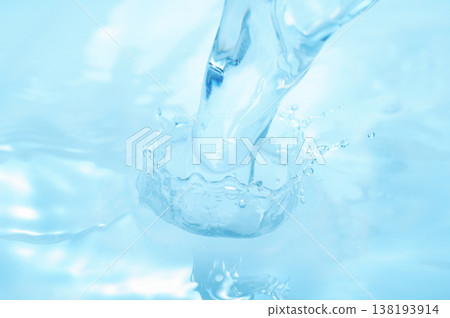 水、水面、飛濺、漣漪、水柱、紋理、背景材料 138193914