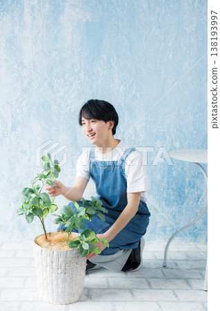 有葉子植物的人 有葉子植物的人 138193997