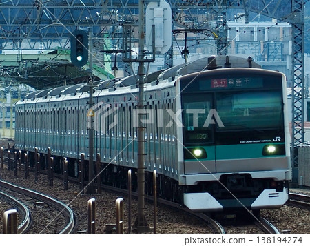 常磐線 E233系列 2000系列 駒前站 常磐線 E233系列 2000系列 駒前站 138194274