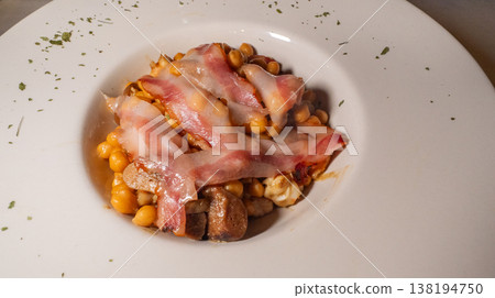Chickpea Stew with Bacon, Spain Chickpea Stew with Bacon, Spain 138194750