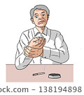 一幅插圖，描繪了一名男子在吸煙時中風的情景。 138194898