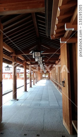 Kashihara Shrine: Corridors and Hanging Lanterns Kashihara Shrine: Corridors and Hanging Lanterns 138195305